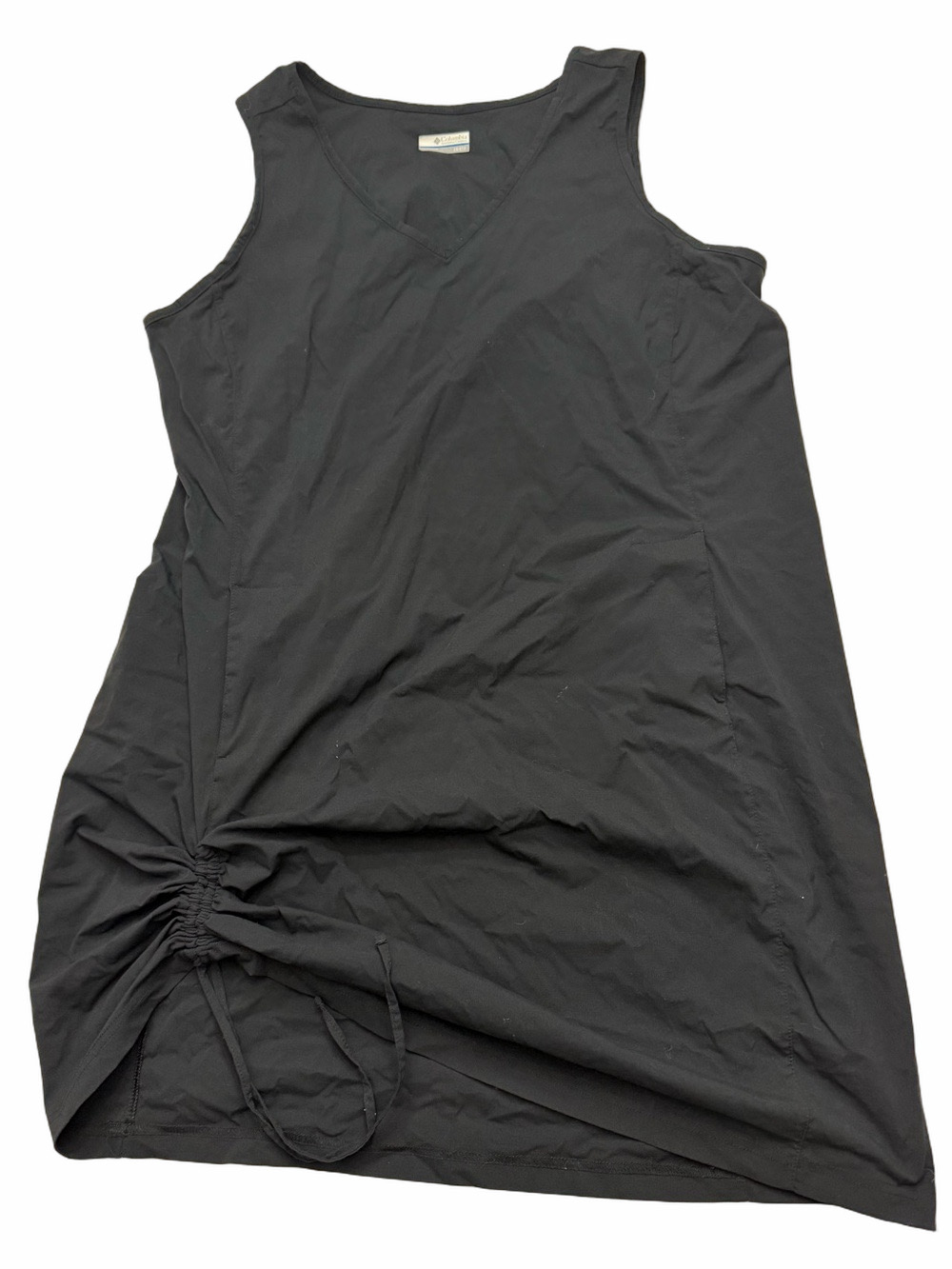 Columbia Size 2XL Plus Black Sleeveless Drawstring Lightweight Summer Dress